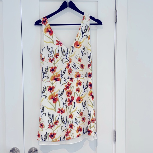 Little moon summer cream dress with orange flowered - Picture 1 of 4